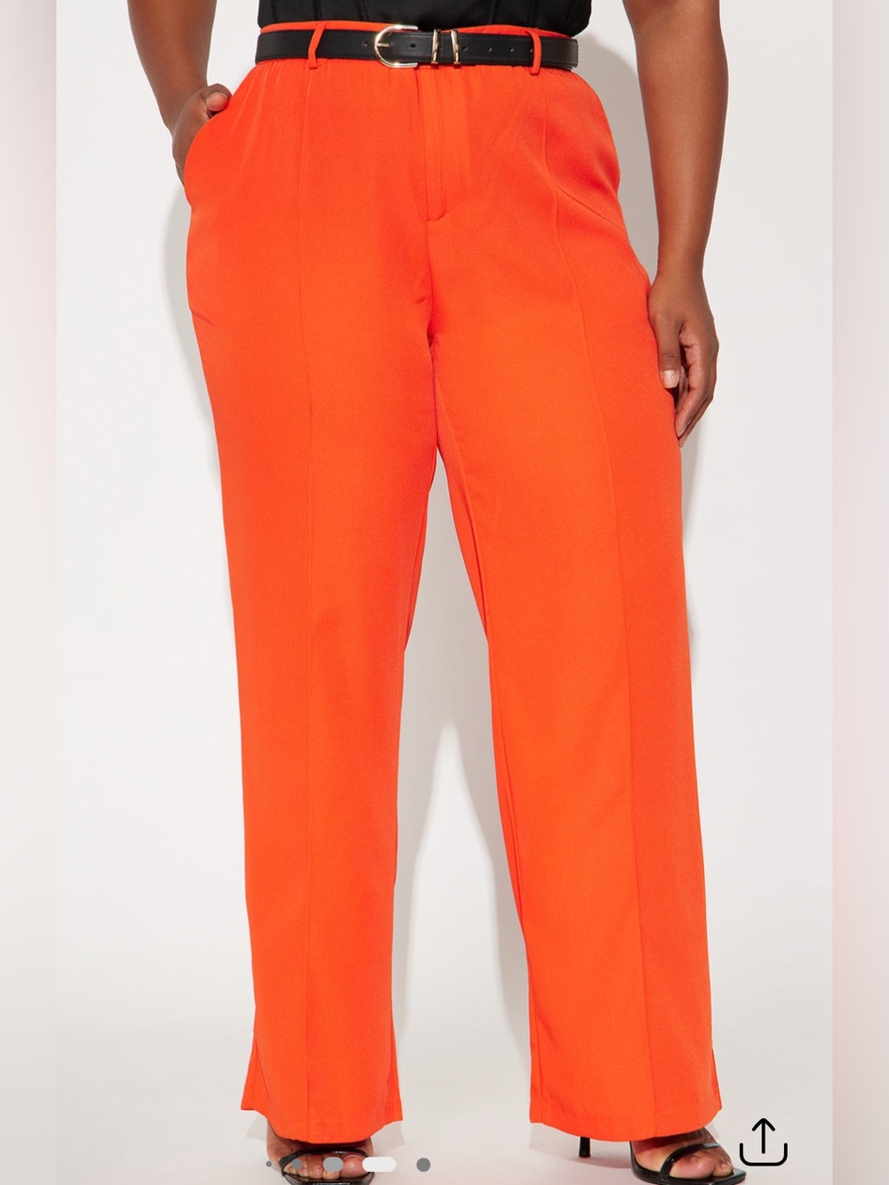 Fashion Nova Wide Leg Pant -Orange